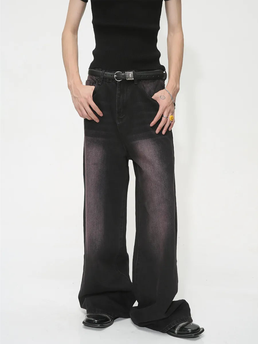 Men's Summer Loose Wide Leg Draping Vintage Jeans